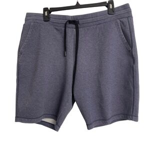 32 Degrees Cool Gray Heather Knit Lounge Shorts Size Large Drawstring Pocket